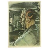 Postcard  W. Willich: Ein Panzerfahrer ist ein Beispiel für selbstloses Pflichterfüllung